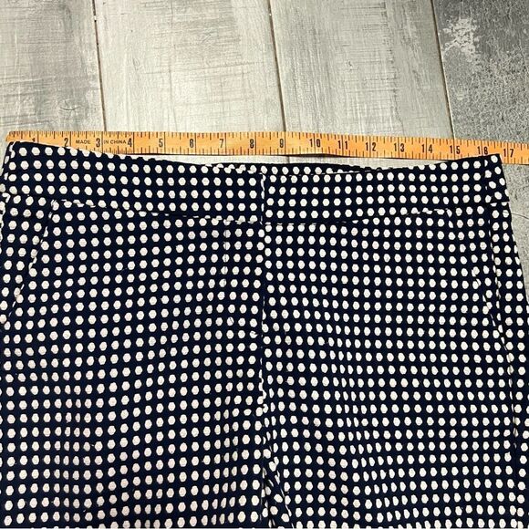 NWT Polka Dot Gingham Mid Rise 3.5” Short British Khaki Navy Blue White 6 - Picture 6 of 10